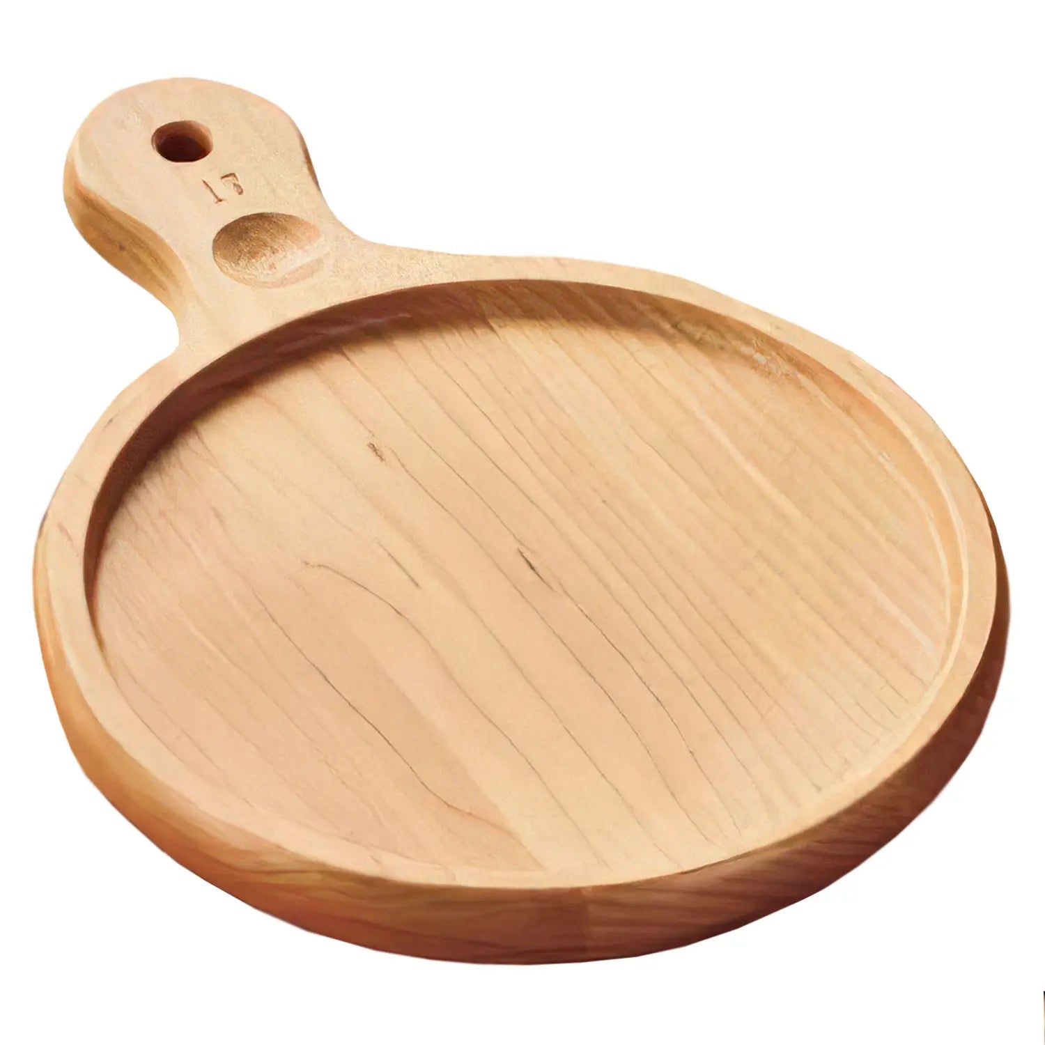 EBM Maple Wood Pizza Serving Tray - Handcrafted Wooden Pizza Board for Home, Restaurants & Parties - Perfect for Serving, Cutting & Presenting Pizzas, Charcuterie & Appetizers