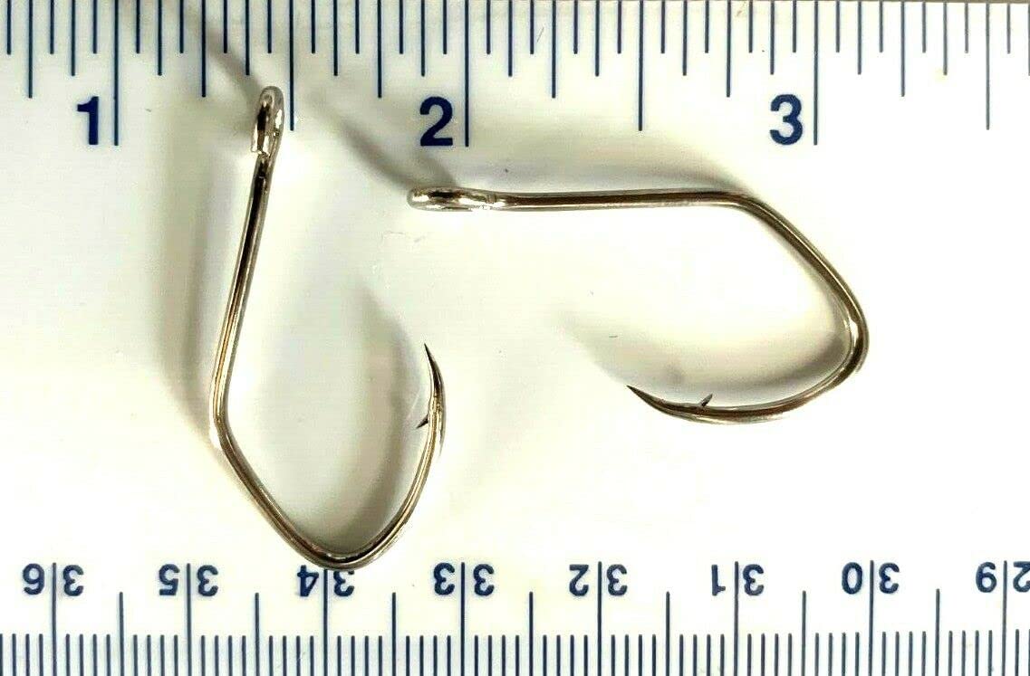 1000pcs Gerry's Tackle 2X Strength Nickel Sickle Open Eye Siwash Fish Hooks Size 1/0 - Bulk Saltwater Fishing Hooks for Salmon, Pike and Steelhead - Perfect for Surf Casting, Trolling and Ice Fishing