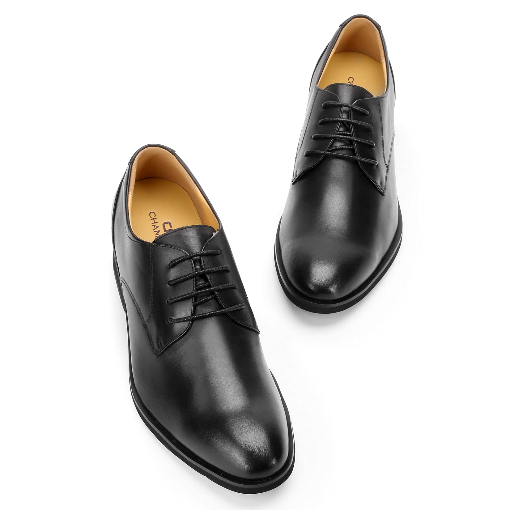 CHAMARIPA Men's Invisible Height Increasing Elevator Shoes - Leather Oxford Dress Shoes for Formal Occasions, Tuxedo & Business Wear | Comfortable Lace-Up Lift Shoes for Work, Weddings & Special Events
