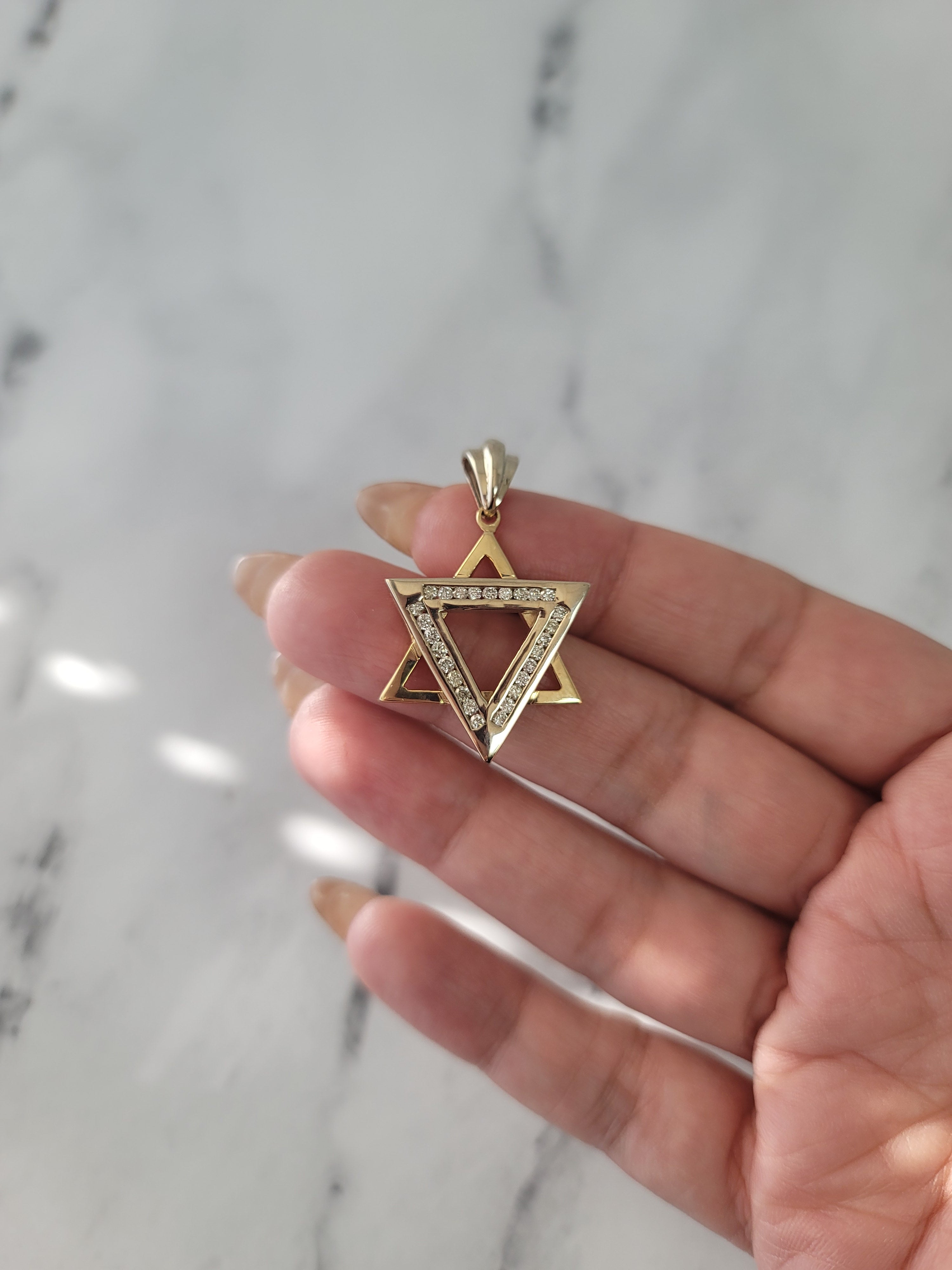 Polished Jewish Star of David Necklace - Sterling Silver or Gold Pendant for Men & Women - Perfect for Hanukkah, Bar Mitzvah & Jewish Holiday Gifts