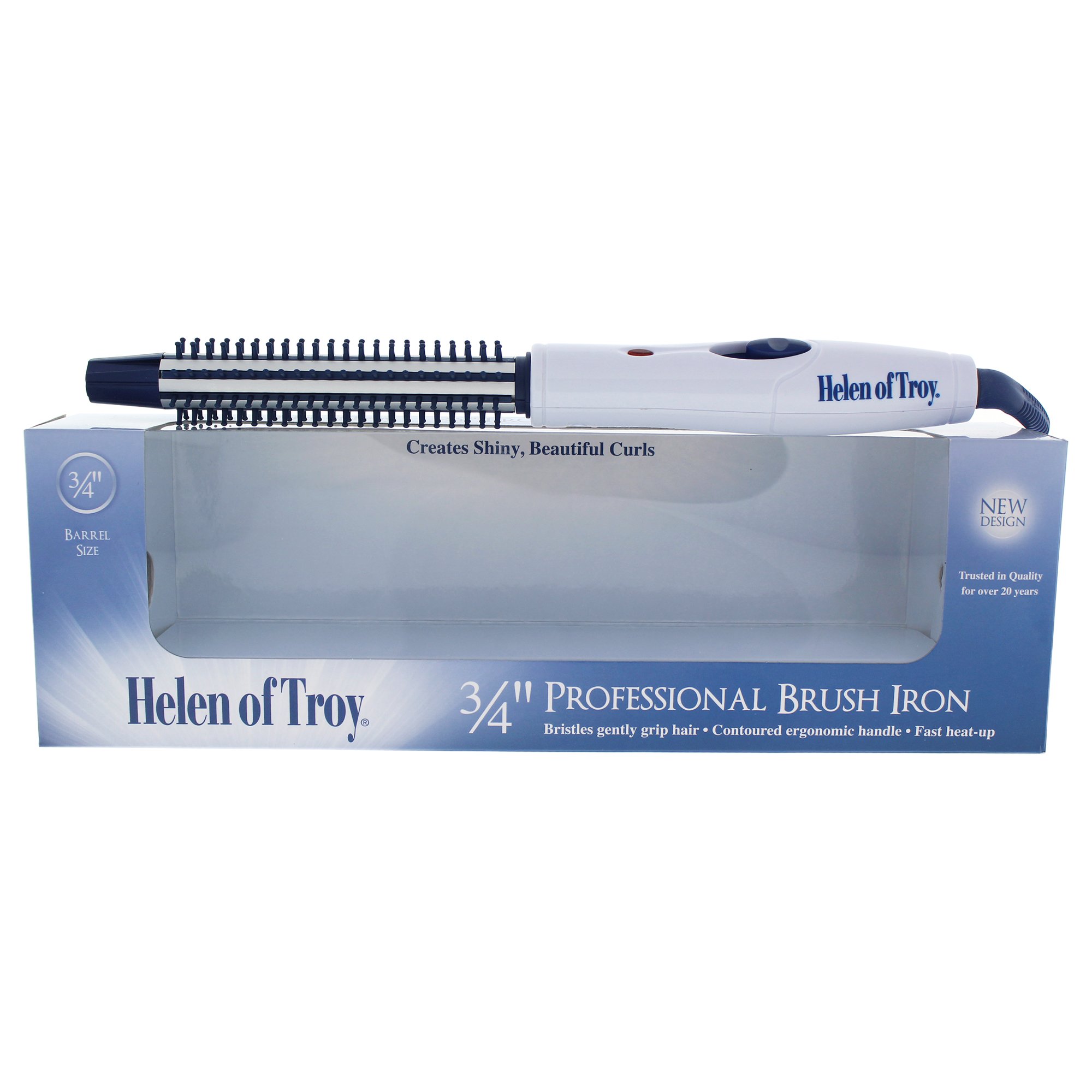 Helen of Troy 1511 Professional Hair Styling Iron - 3/4 Inch Barrel Curling Wand for Smooth, Shiny Hair - Perfect for Home Salon & Travel Use (White)