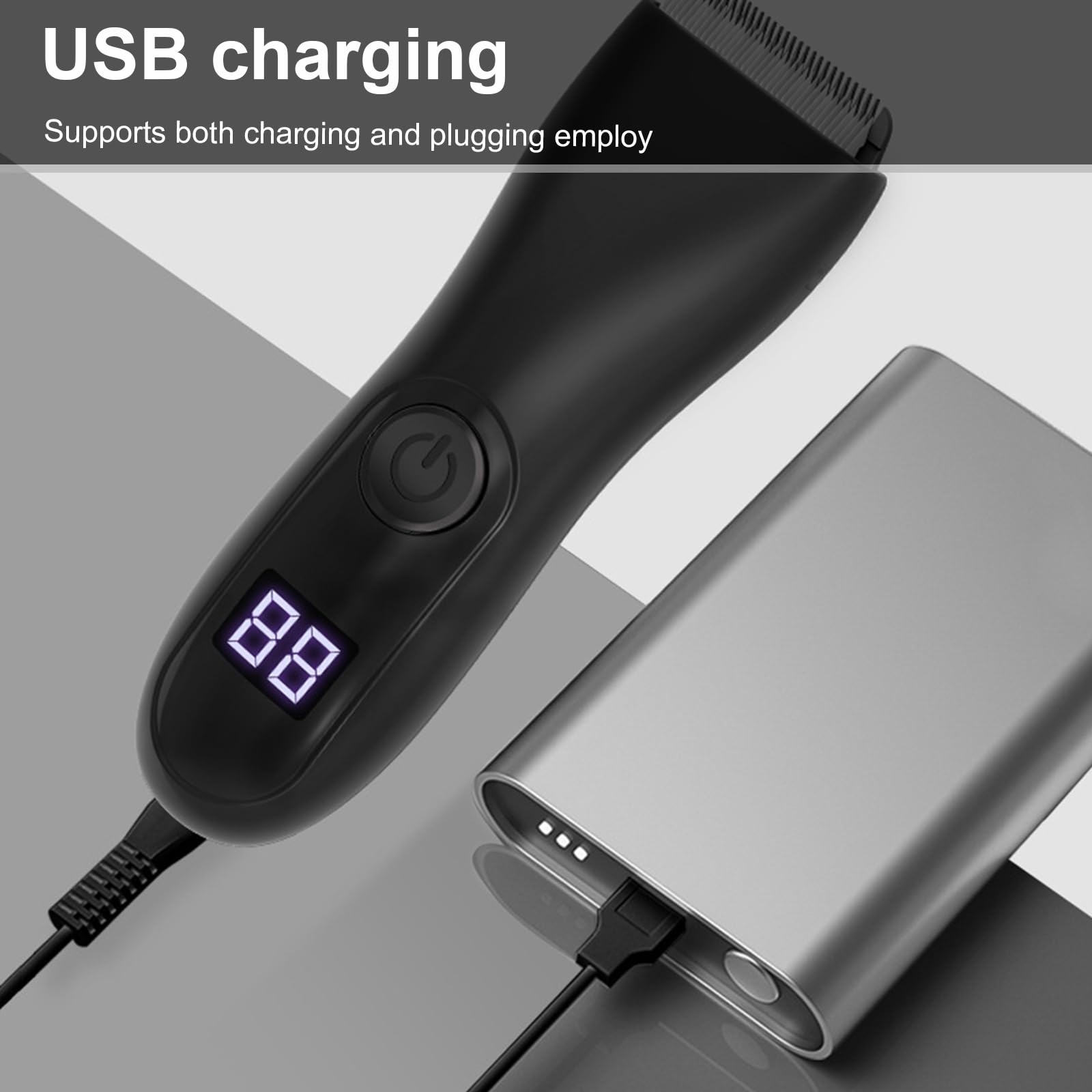 Men's Body Shaver & Pubic Hair Trimmer - Waterproof Groin & Body Groomer for Smooth Shaving - Perfect for Travel, Gym & Personal Grooming
