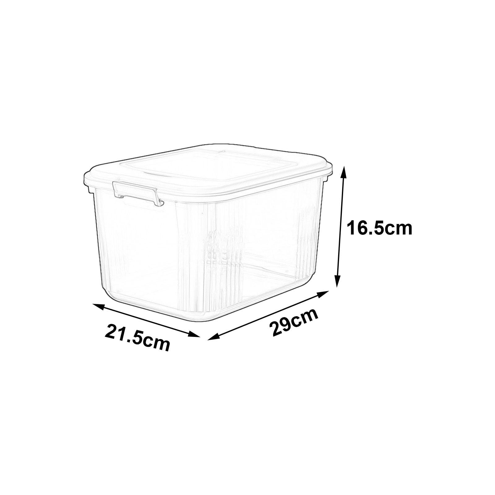 Fenteer 7.5KG Airtight Rice Storage Container with Measuring Cup - Large Food-Grade Grain Bin for Rice, Nuts, Flour & Dry Goods | Kitchen Pantry Organization & Bulk Food Storage (Blue)