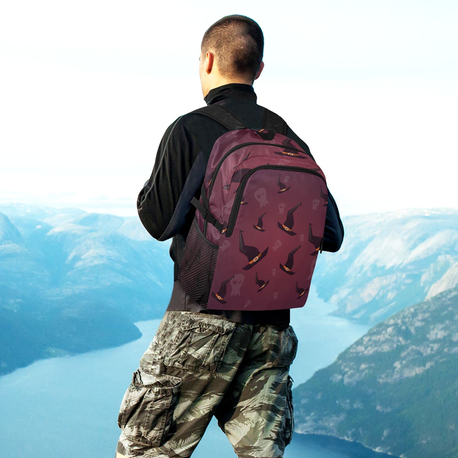 Waterproof 20L Lightweight Packable Backpack with Skull Design - Perfect for Halloween Decorations, Horror Parties, Hiking, Travel & Outdoor Camping | Durable Daypack with Multiple Pockets