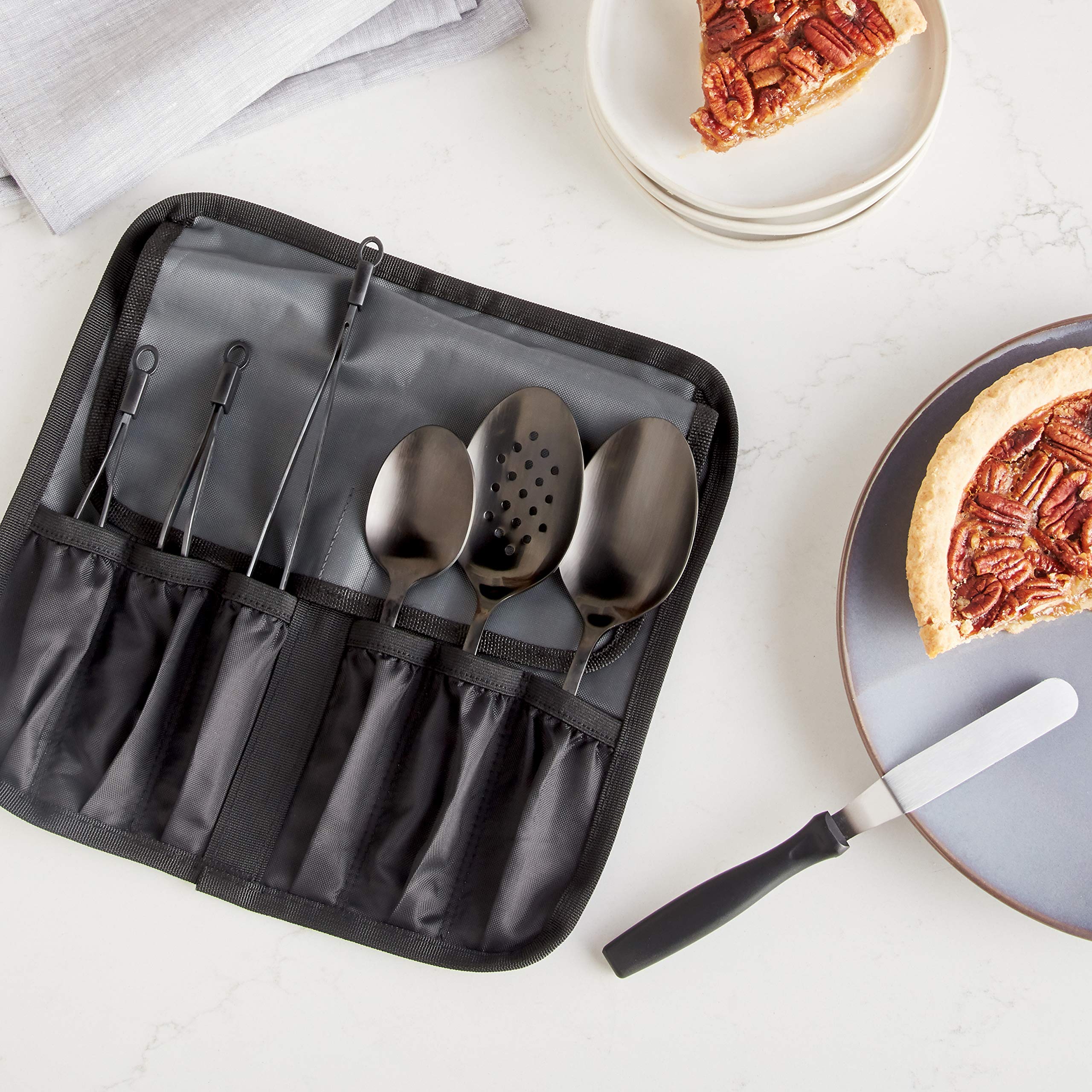Premium Mercer Culinary 8-Piece Plating Set - Matte Black Kitchen Utensils for Professional Chefs & Home Cooking | Perfect for Fine Dining Presentation & Food Styling