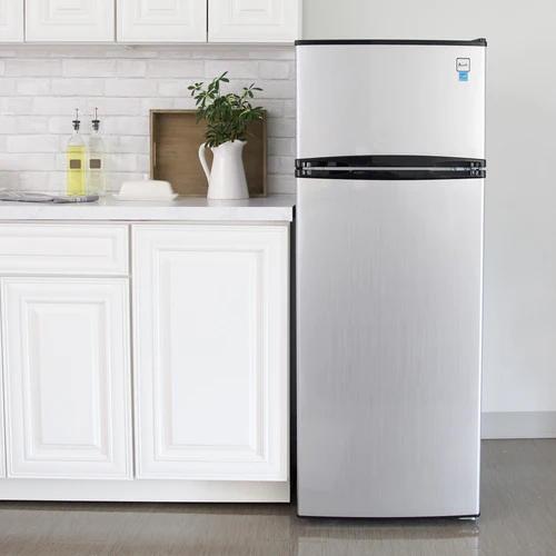 Avanti 21.75 Inch Freestanding Top Freezer Refrigerator - 7.3 Cu. Ft. Energy Efficient Compact Fridge for Apartments, Dorms & Small Kitchens (Model RA733B3S) - Perfect for Beverages, Snacks & Meal Prep