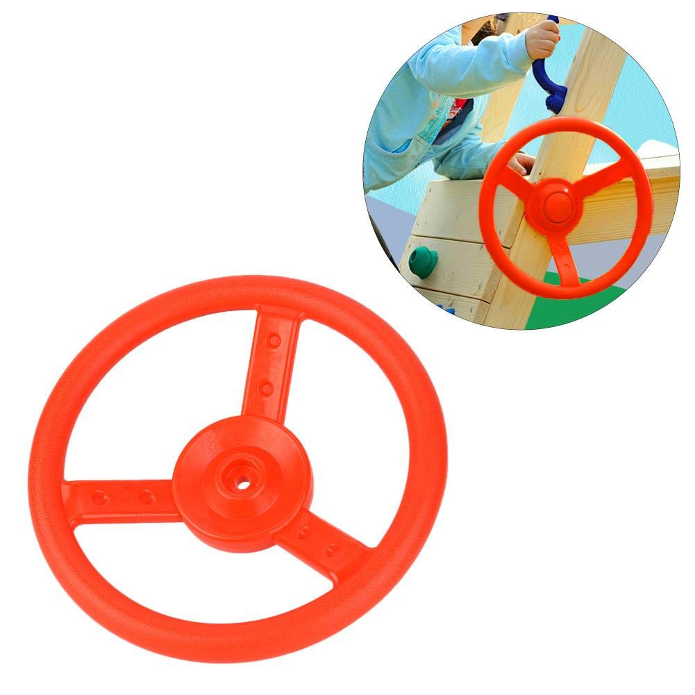 VGEBY1 Kids Swing Set Steering Wheel - Durable Plastic Outdoor Playground Swing Accessory for Children (Red) | Perfect for Backyard Playgrounds, Parks & Outdoor Fun
