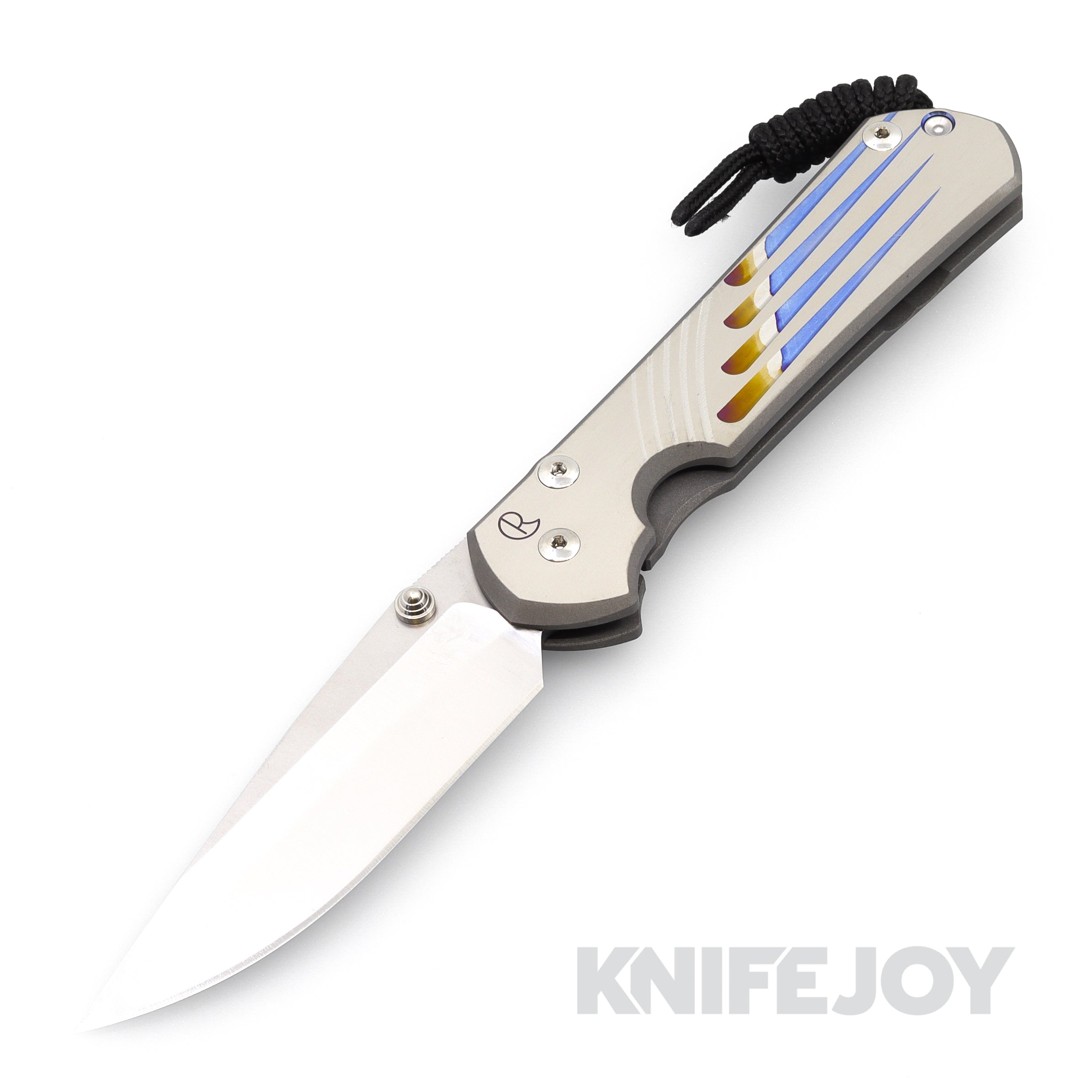 Chris Reeve Knives Large Sebenza 31 Drop Point Magnacut Blade - Titanium Handles with Unique Graphic | Premium EDC Folding Knife for Outdoor, Camping & Survival