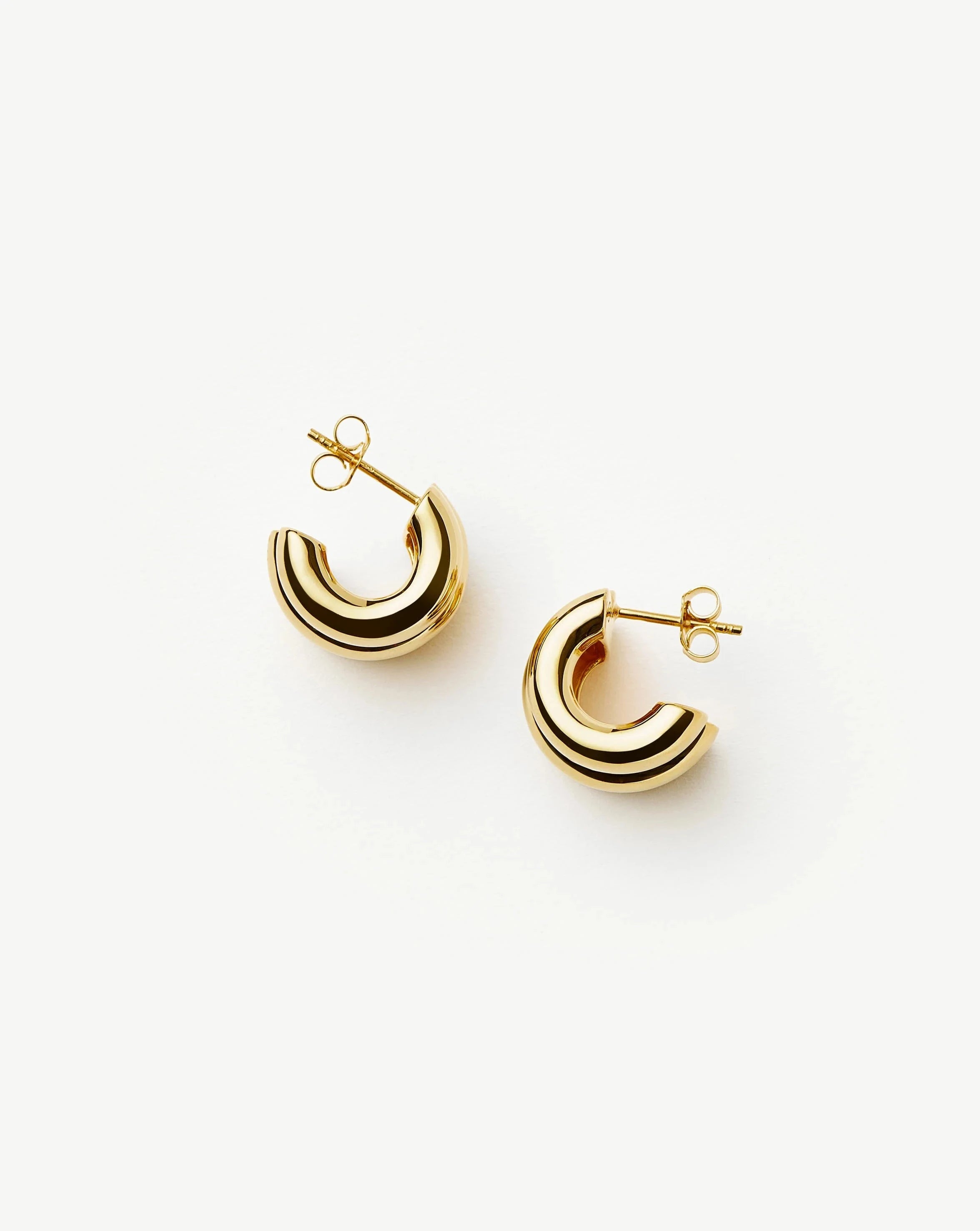 Chubby Triple Small Hoop Earrings 18k Gold Plated - Perfect for Everyday Wear, Date Nights & Special Occasions