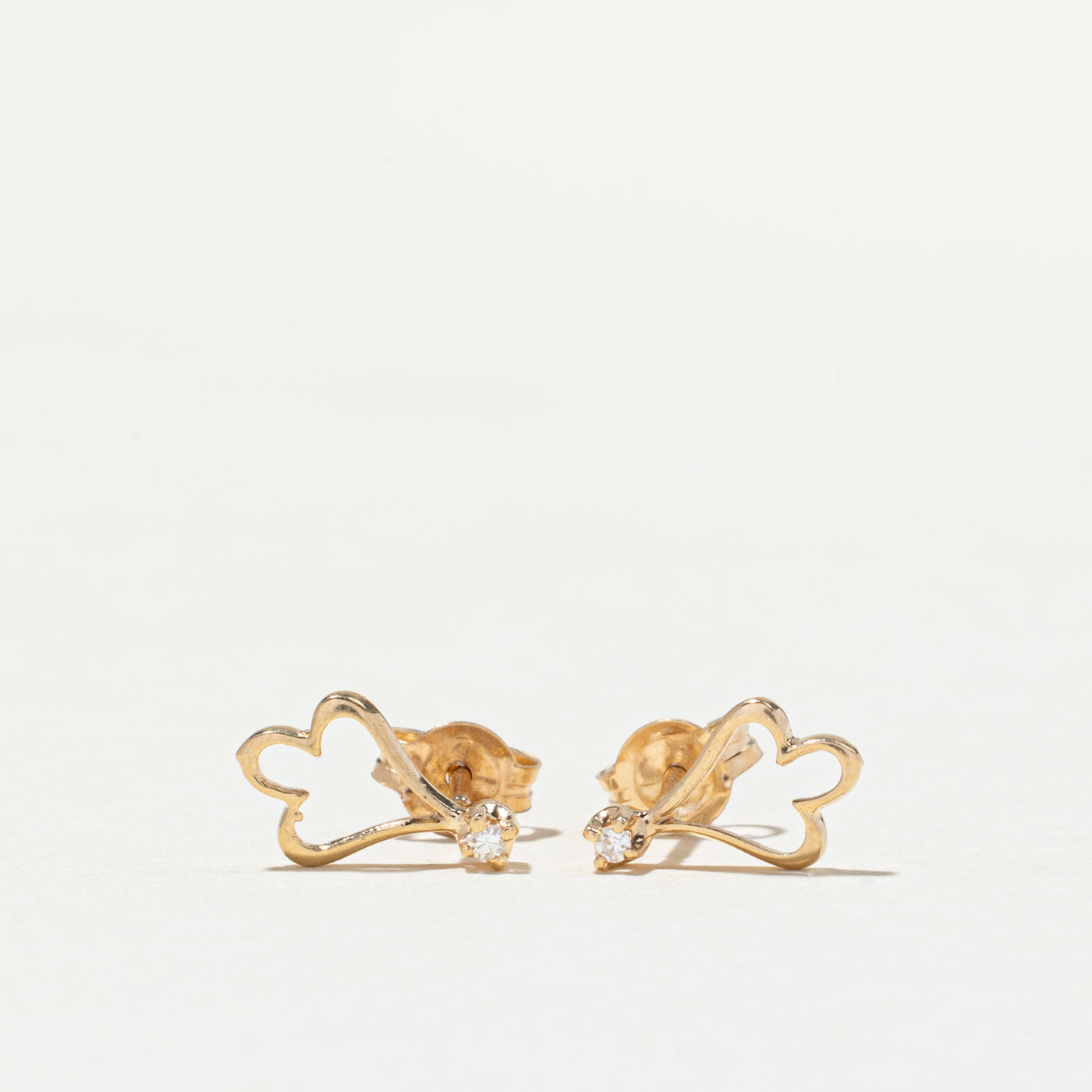 14K Gold Diamond Stud Earrings - 0.02ct Round Cut Solitaire Earrings for Women | Perfect for Everyday Wear, Anniversary Gifts & Special Occasions