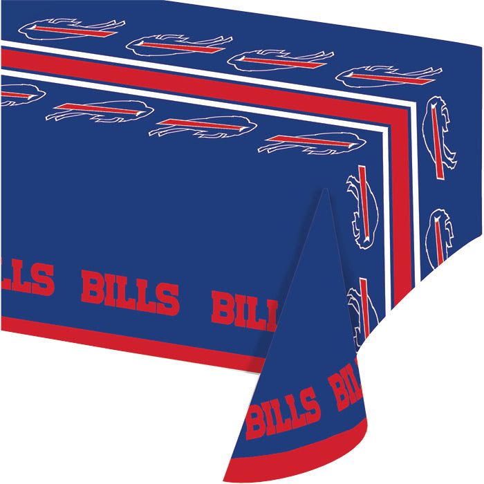12-Piece Bulk Buffalo Bills Table Covers - Waterproof & Disposable Party Decorations for Game Day, Tailgating & Sports Events