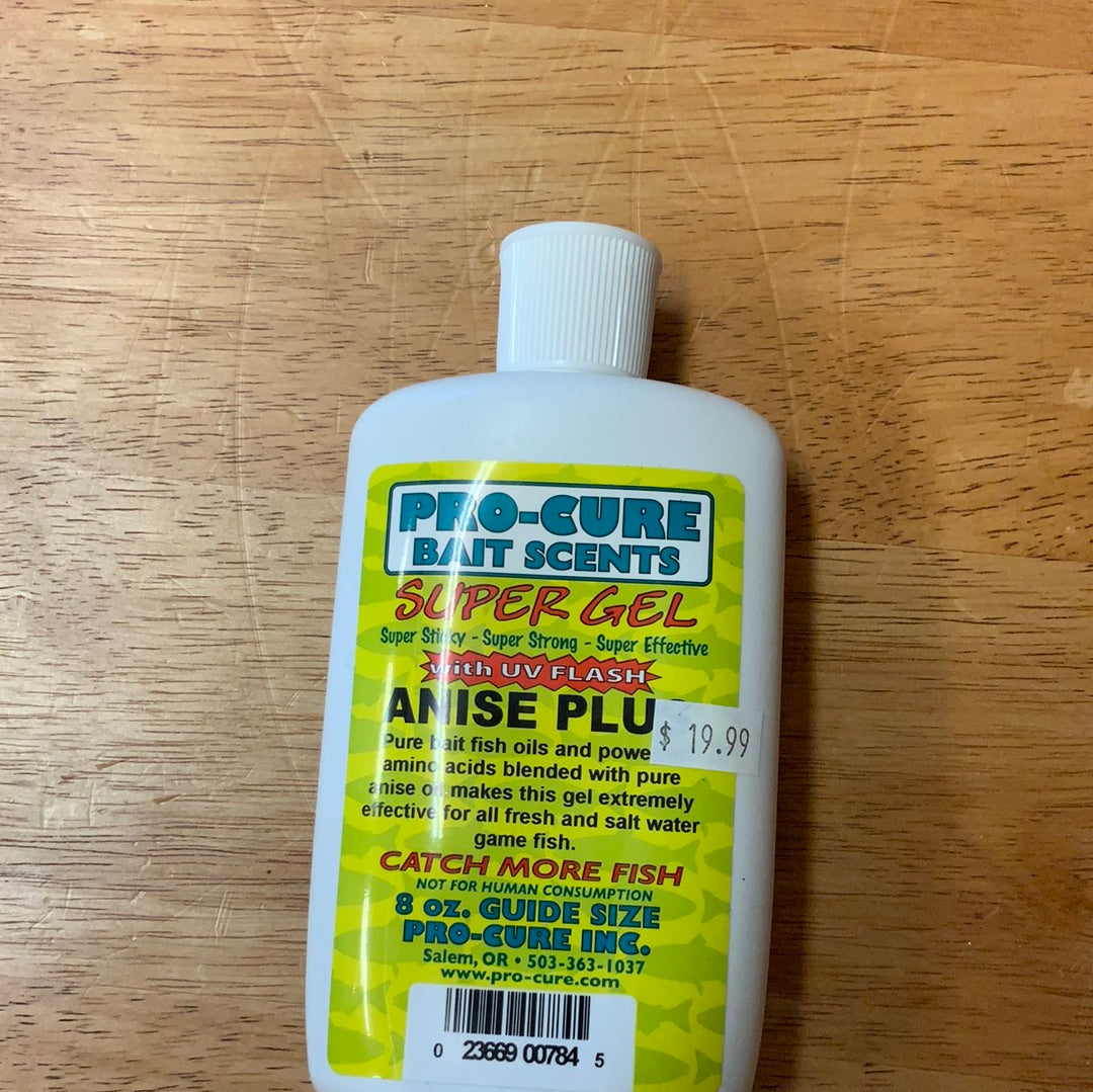 Pro Cure Bait Scents Super Gel - Premium Fish Attractant for Bass, Trout & Walleye - Ideal for Freshwater & Saltwater Fishing Lures