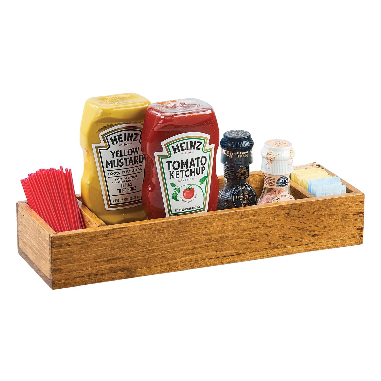 Madera Collection - Wooden Table Caddy Organizer - 15.75