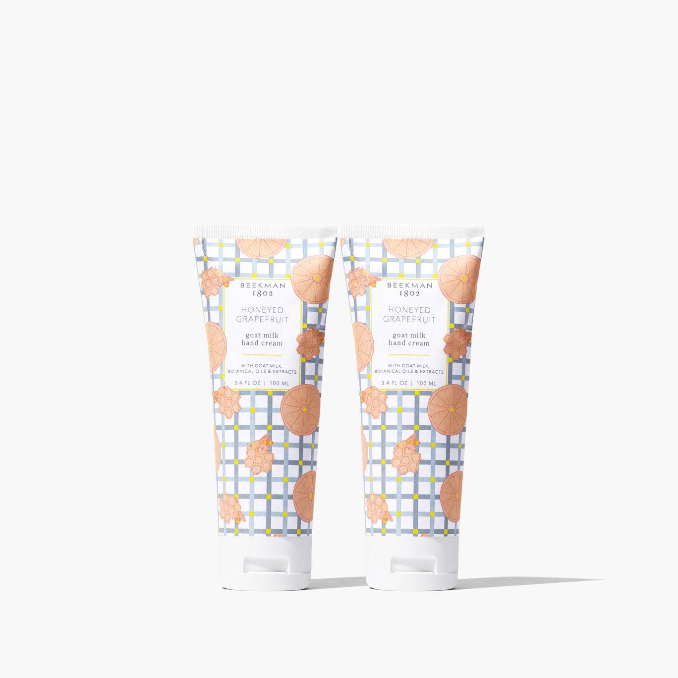Moisturizing Honey Grapefruit Hand Cream Set of 2 - Ultra Hydrating & Nourishing for Dry Skin - Perfect for Office, Travel & Gift Giving