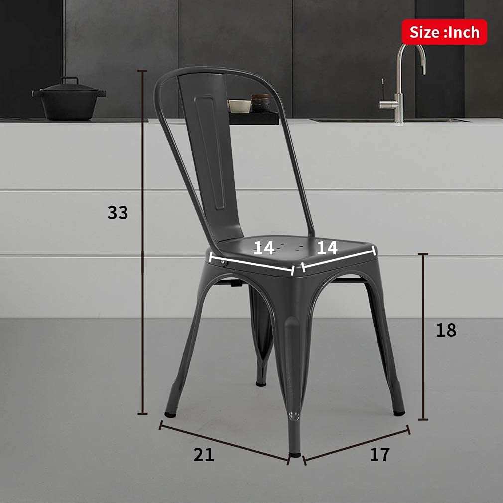 4-Pack Metal Dining Chairs - 18