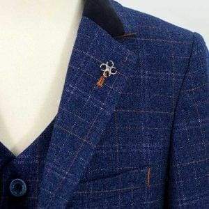 Cavani Kaiser Boys 3-Piece Blue Slim Fit Suit for Formal Events, Weddings & Special Occasions