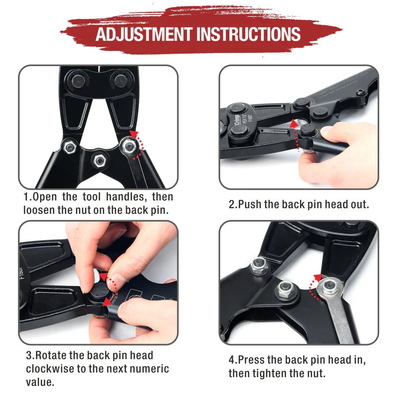 IWS C125 1.25 Inch ASTM F1807 PEX Copper Ring Crimping Tool - Professional Plumbing Tool for PEX Pipe Fittings Installation