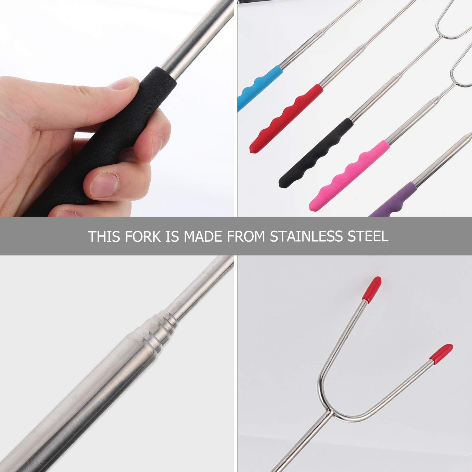 Hemoton 12-Piece Stainless Steel BBQ Skewer Set - 10