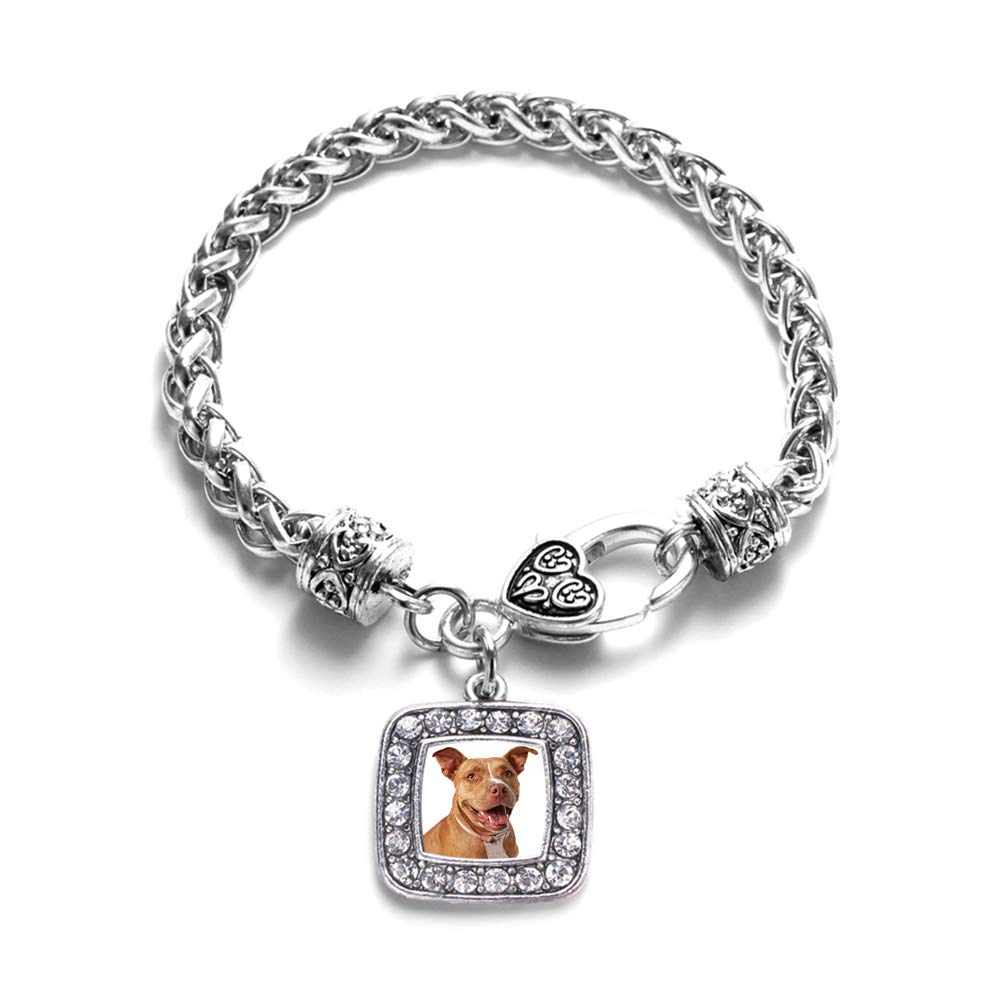 Inspired Silver - Sterling Silver Square Charm Bracelet with Cubic Zirconia Stones | Elegant Jewelry Gift for Women | Perfect for Parties, Weddings & Everyday Wear