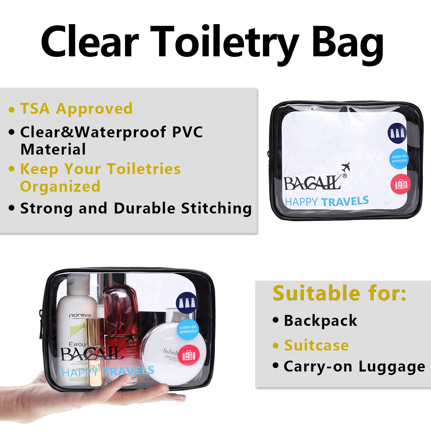BAGAIL 8-Piece/9-Piece Travel Packing Cubes Set - Lightweight Luggage Organizers for Suitcases, Carry-On Bags & Travel Accessories - Perfect for Business Trips, Vacations & Weekend Getaways