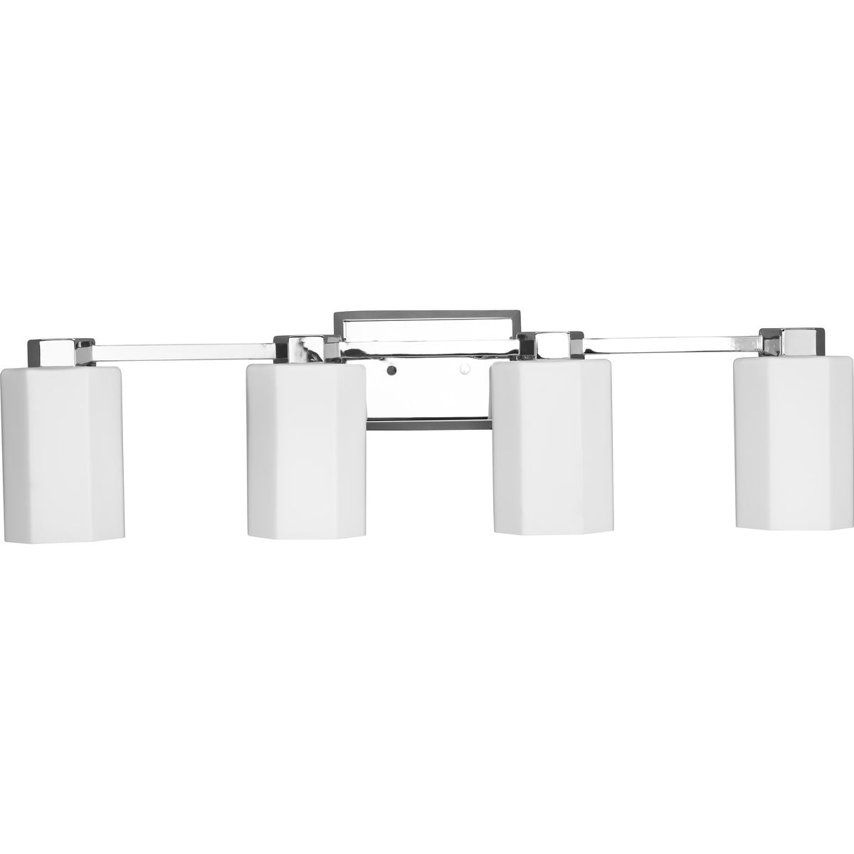 Estrada Collection 4-Light Bathroom Vanity Light Fixture - Modern Chrome Finish for Bathroom & Dressing Room Lighting