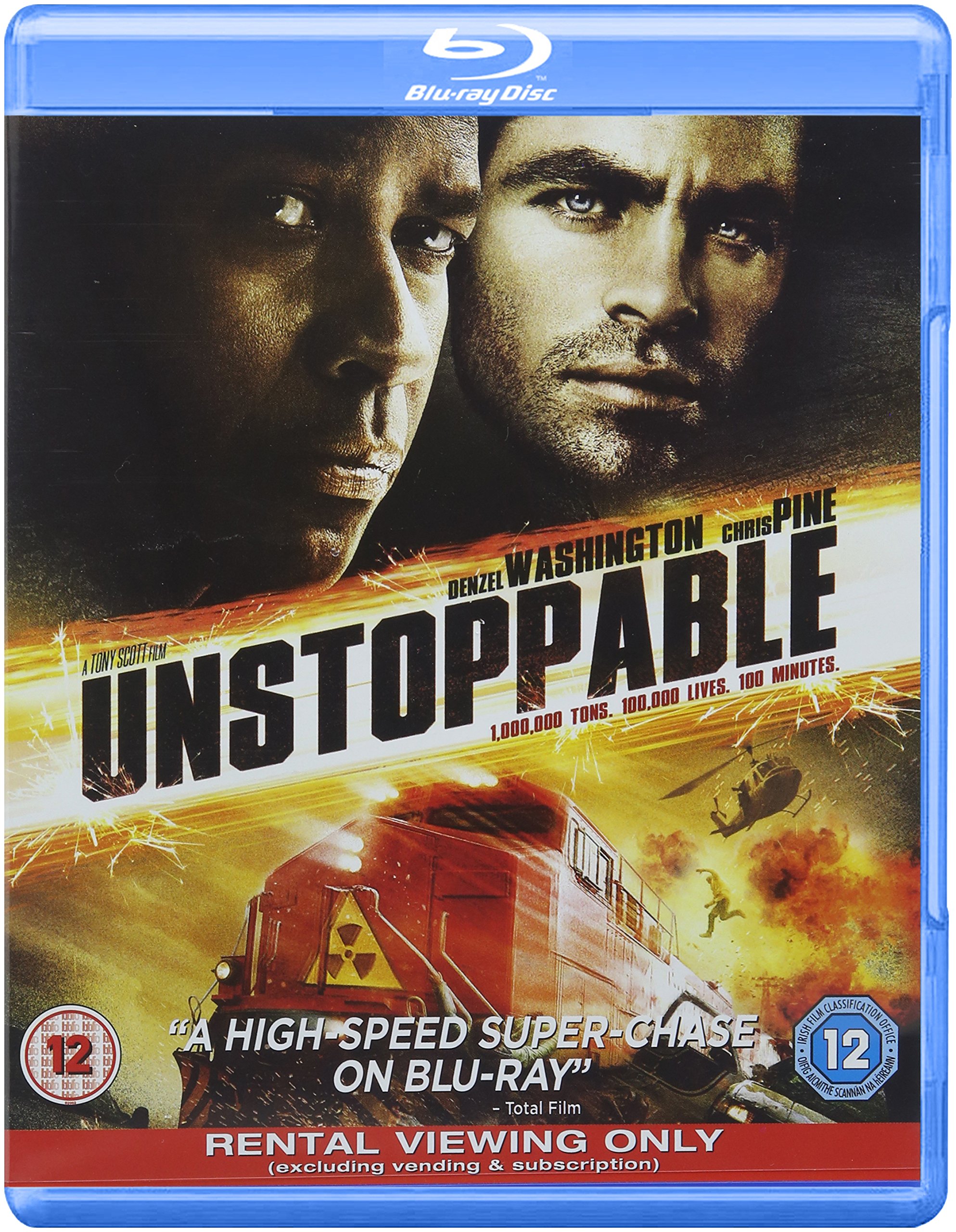 Unstoppable Blu-ray Movie - Action Thriller Film Starring Denzel Washington - Perfect for Movie Nights & Home Theater Entertainment