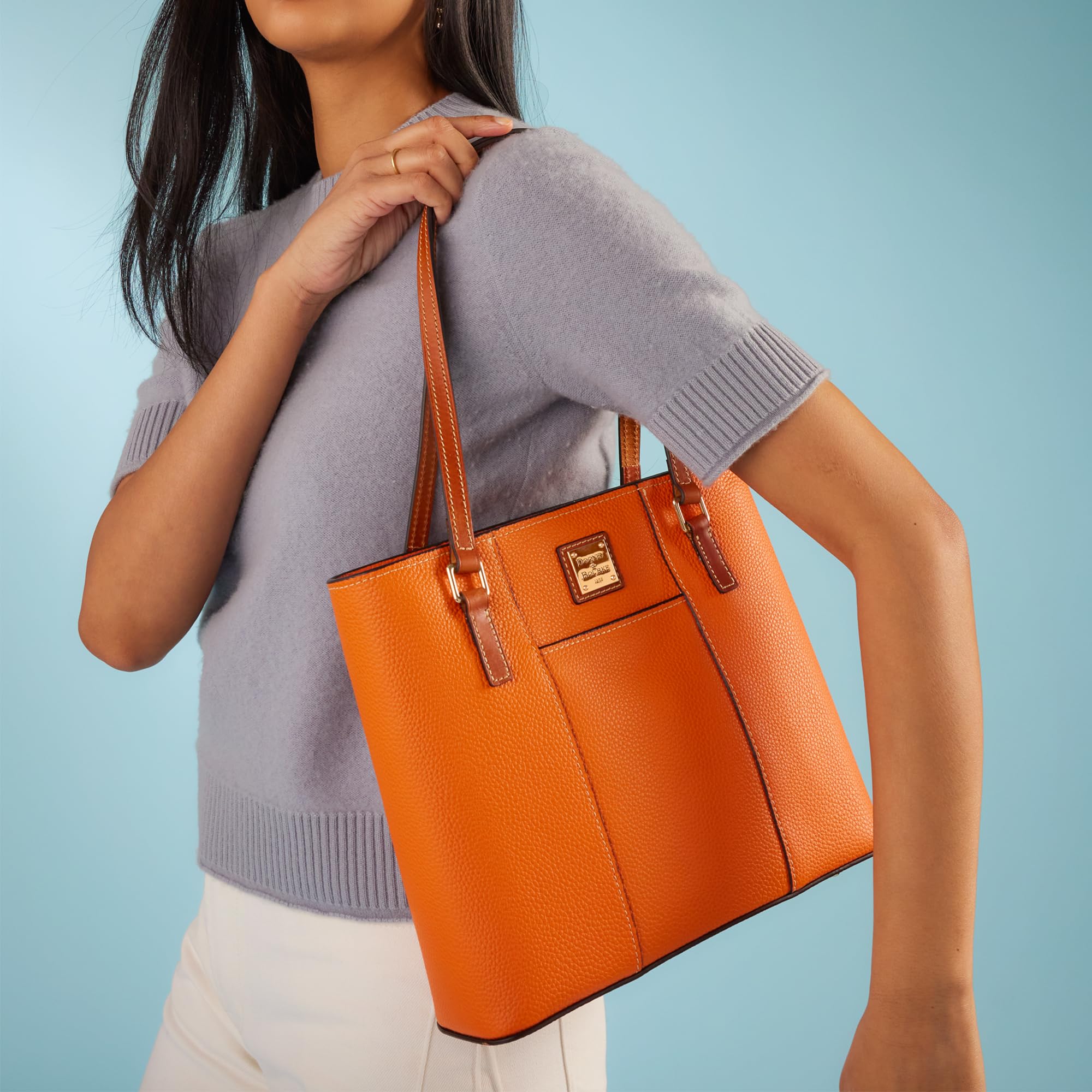 Dooney & Bourke Women's Small Lexington Pebble Grain Leather Tote Bag with Long Shoulder Straps - Stylish Handbag for Work, Travel & Everyday Use