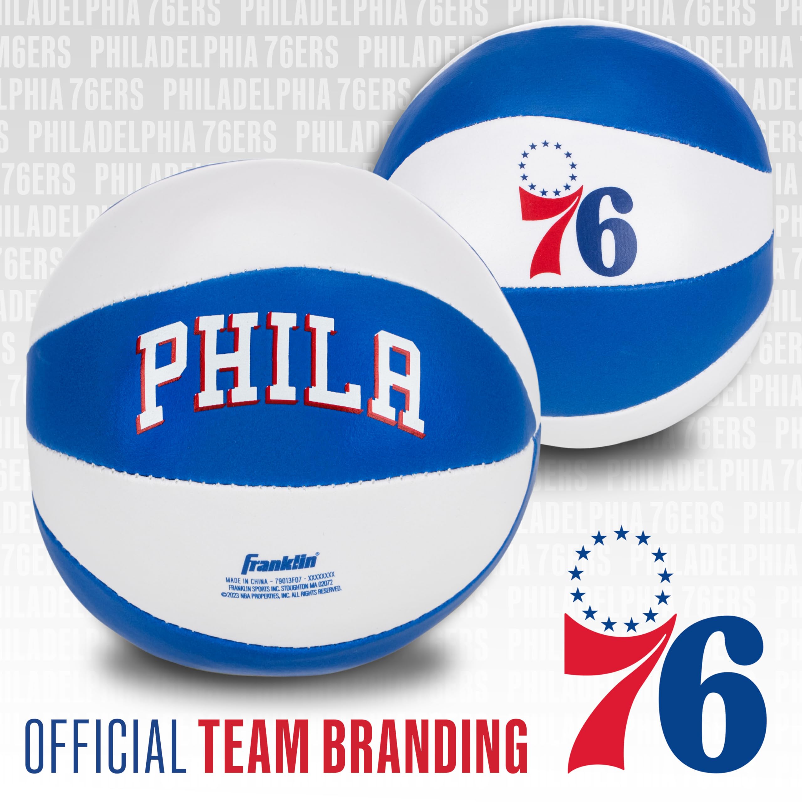 Franklin Sports NBA Mini Basketballs - 2 Pack Soft Toy Balls for Kids Indoor Play & Door Hoops