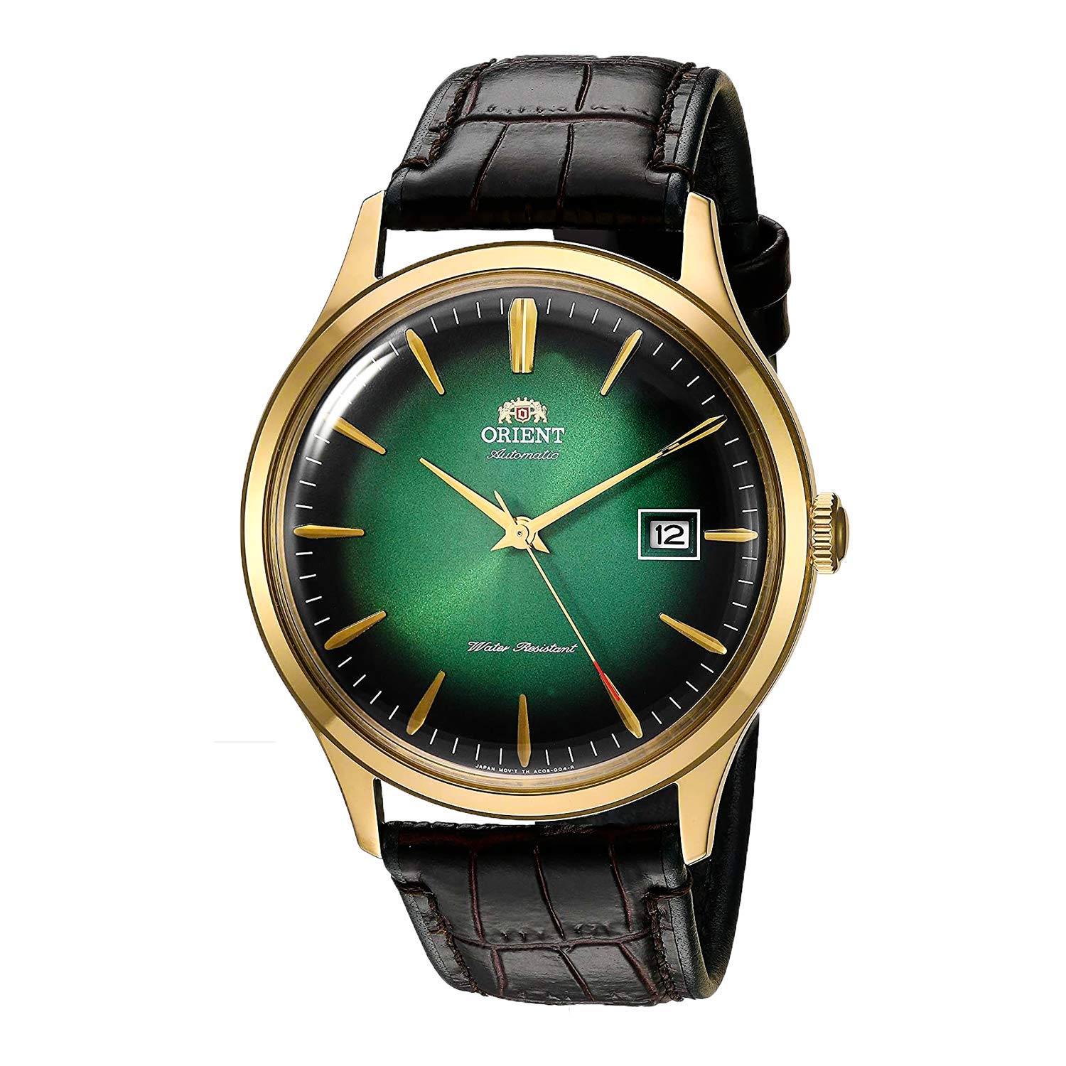 Orient Bambino Version IV Japanese Automatic Watch - Stainless Steel Case & Genuine Leather Strap - Classic Dress Watch for Men, Business & Formal Occasions