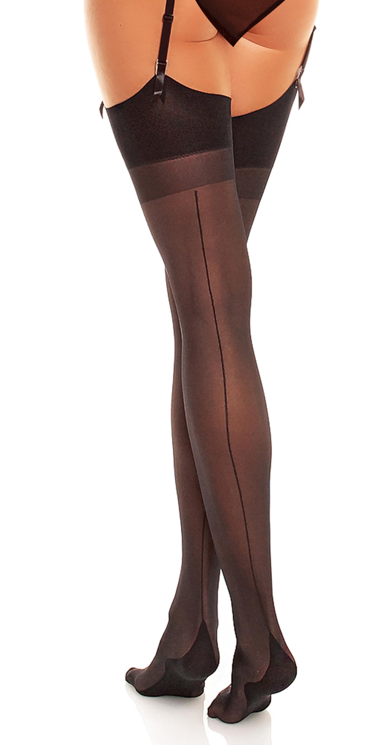 Glamory Women's Plus Size Stockings - 20 Denier Comfortable & Stretchy Tights for Everyday Wear, Office, Party & Special Occasions