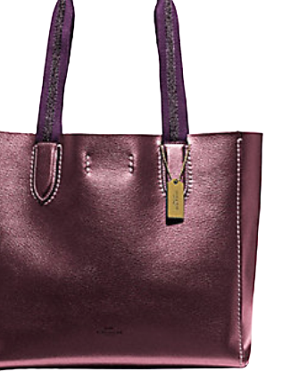 Coach Derby Metallic Tote Bag for Women - Stylish Leather Handbag with Shoulder Strap - Perfect for Work, Travel & Everyday Use
