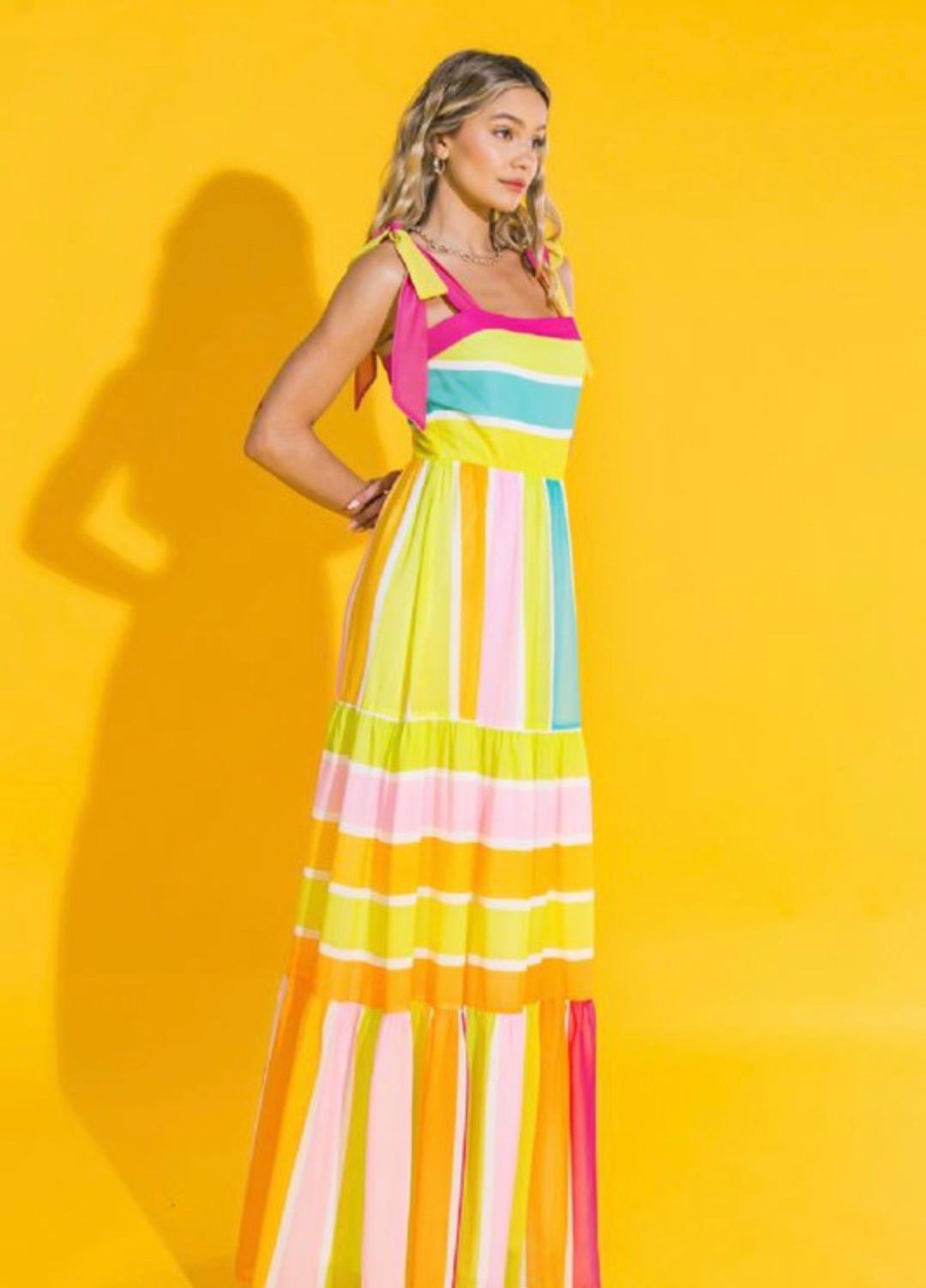 Sunni Days Maxi Dress - Flowy Summer Beach Dress for Women | Perfect for Vacations, Weddings & Outdoor Parties