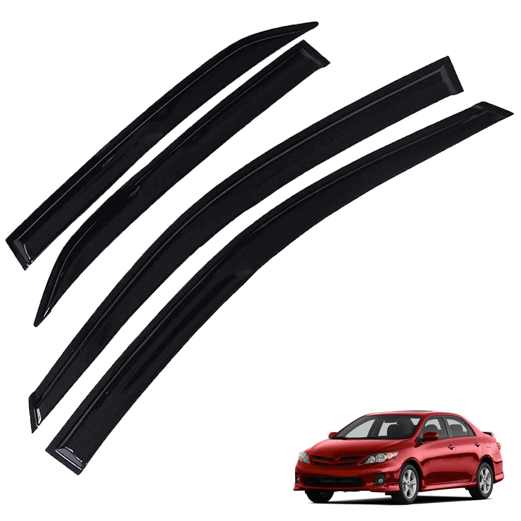 4PCS Window Visors Sun Rain Guards Vent Shade Deflector for Toyota Corolla 2009-2013 - Perfect for Rain Protection & Fresh Air Ventilation While Driving
