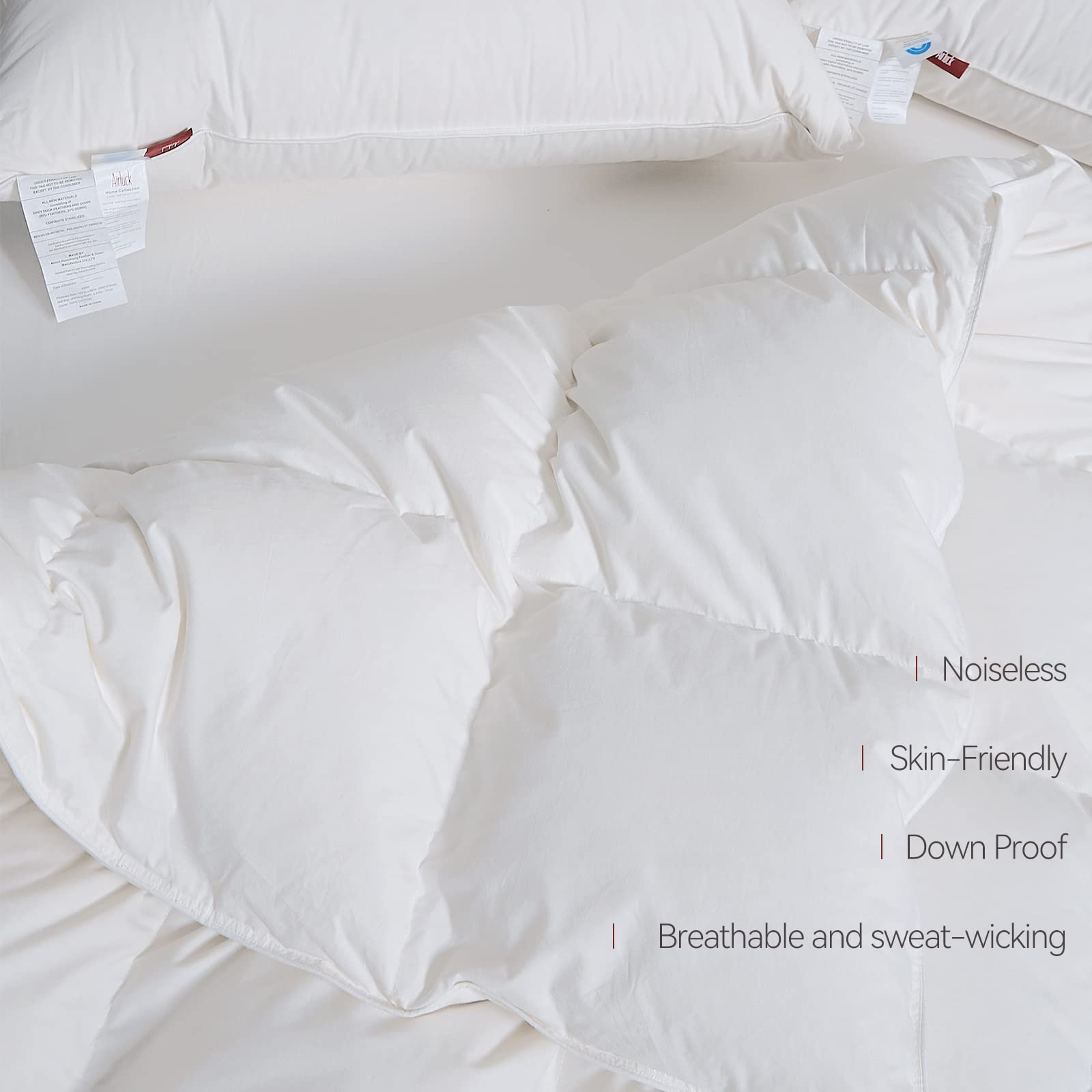 Luxury Feather Down Comforter California King Size 108