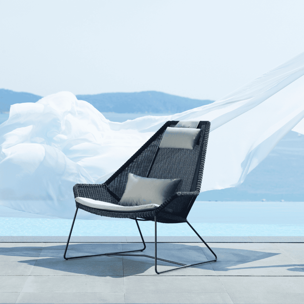 Breeze Highback Outdoor Chair - Comfortable Patio Lounge Chair for Backyard, Poolside, and Garden Relaxation