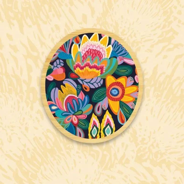 Exquisite Australian Wooden Brooch - Handcrafted Fantasy Floral Pin for Women | Perfect for Weddings, Parties & Fashion Accessories
