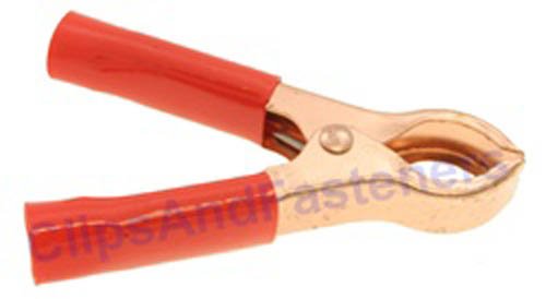 5 Pack 50 Amp Heavy Duty Test Clips with Red Insulated Handles - Perfect for Electrical Testing, Automotive Repairs & DIY Electronics Projects