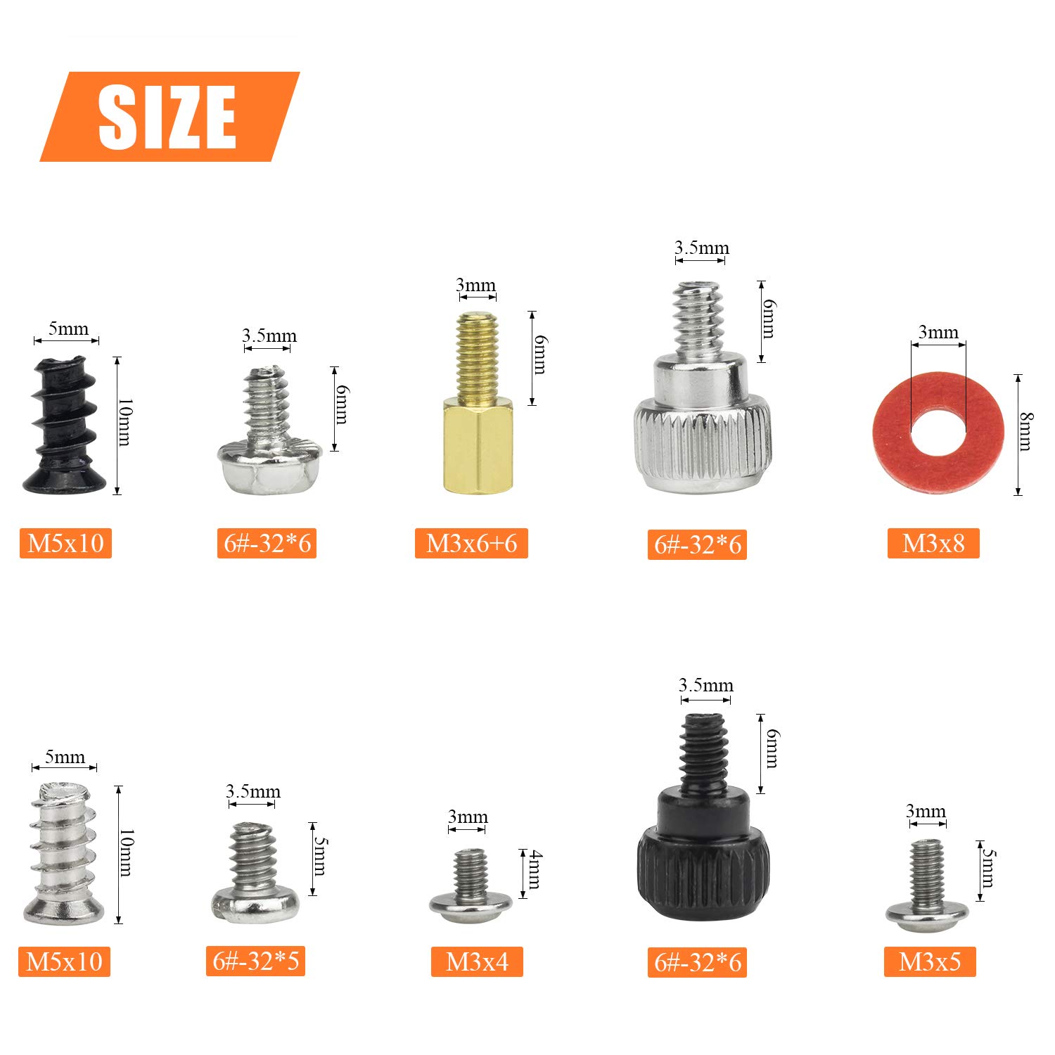 360-Piece Computer Standoffs & Screws Assortment Kit - Motherboard, Hard Drive, Case, Fan & GPU Mounting Hardware - Perfect for PC Building & Repair