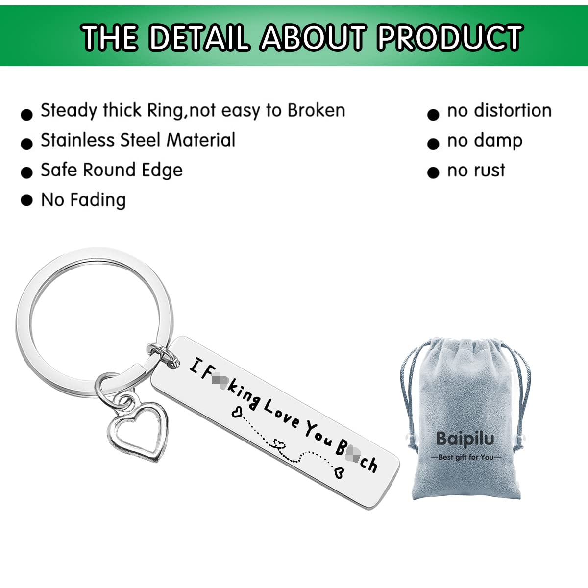 I Love You Couple Keychain Set - Romantic Anniversary & Valentine's Day Gifts for Girlfriend, Boyfriend, Husband, Wife - Perfect Birthday & Wedding Present for Him Her - Cute Matching Keychains for Couples to Share Love Everyday