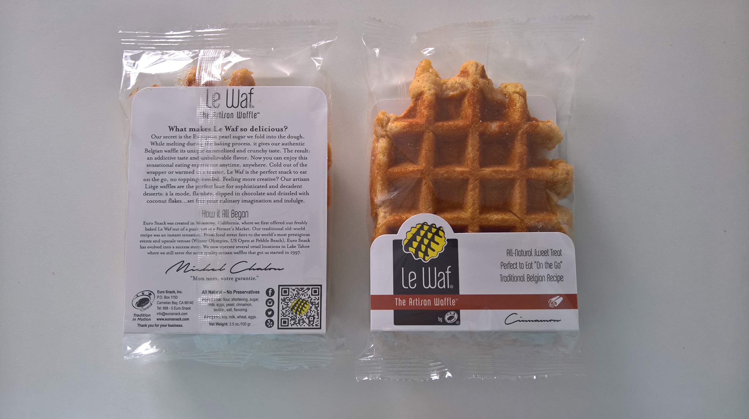 Le Waf Original Artisan Belgian Liege Waffles Mix with Pearl Sugar - Makes 20 (4oz) Waffles - Perfect for Breakfast, Brunch & Dessert | Authentic Belgian Waffle Recipe