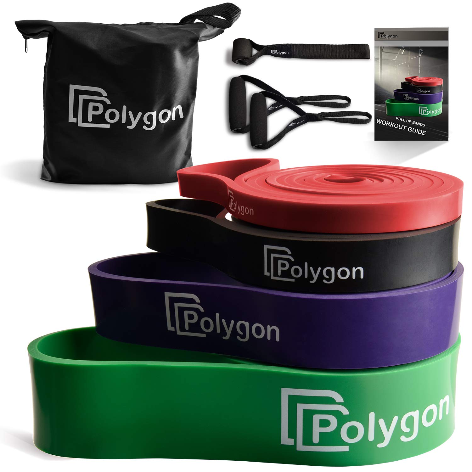 Polygon Pull Up Assist Resistance Bands – Heavy Duty Exercise Loop Bands for Strength Training, Powerlifting & Physical Therapy | Perfect for Home Workouts, Muscle Toning & Body Stretching | Ideal for CrossFit, Gym & Rehabilitation Exercises