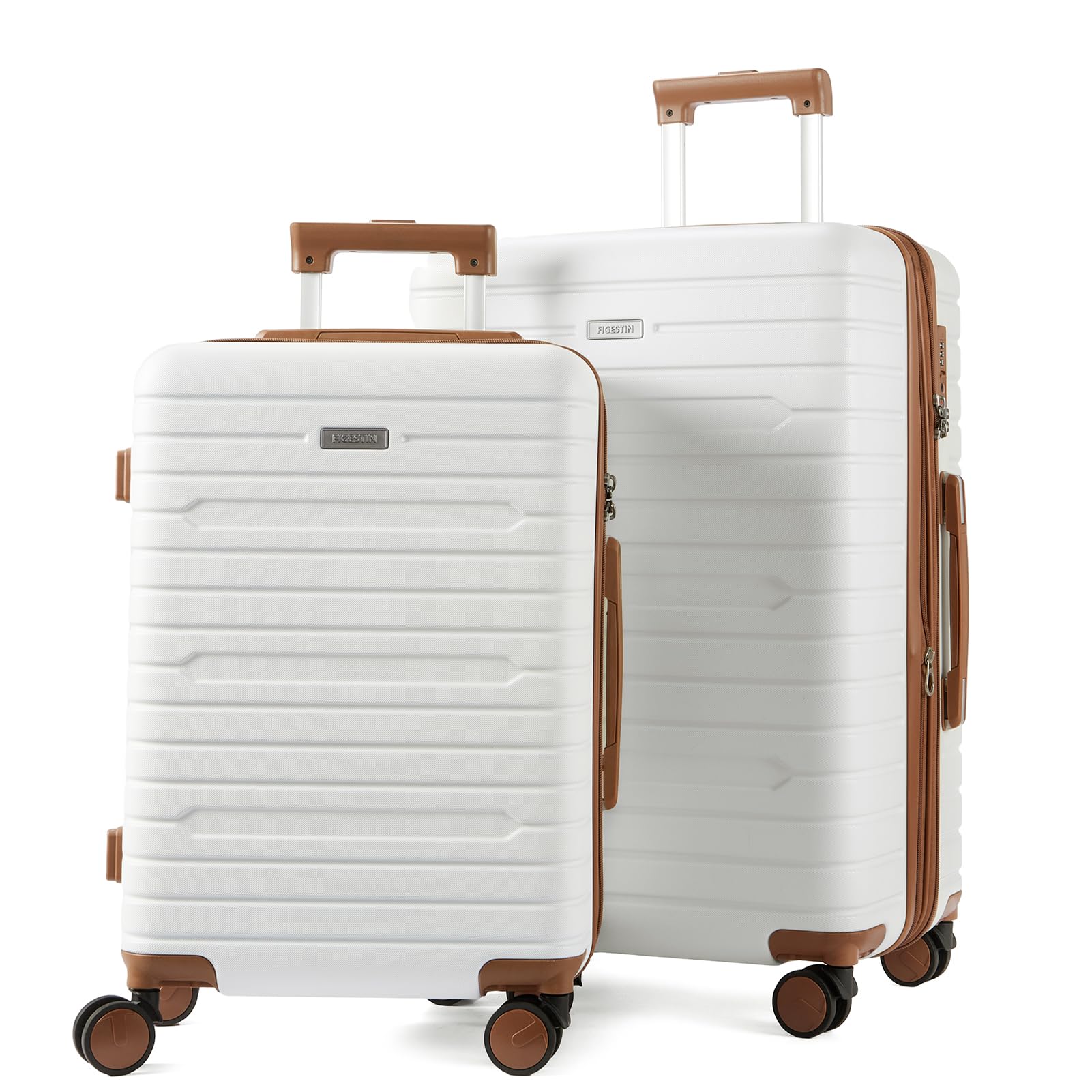 FIGESTIN 2-Piece Lightweight Hardshell Luggage Set with Spinner Wheels - 20