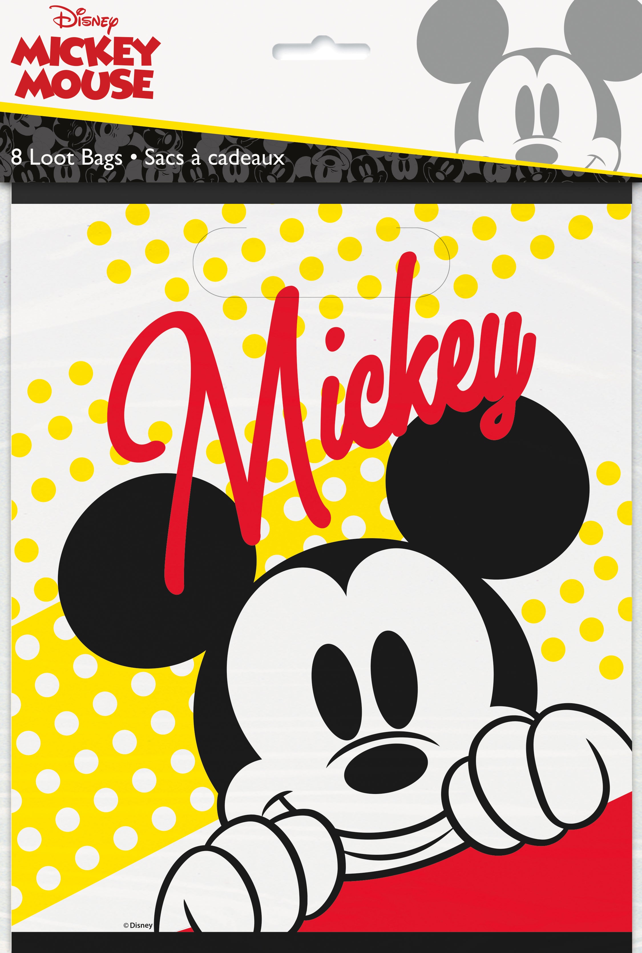 Mickey Mouse Party Favor Bags 8ct - Bulk Disney Themed Goodie Bags for Birthday Parties, Baby Showers & Events