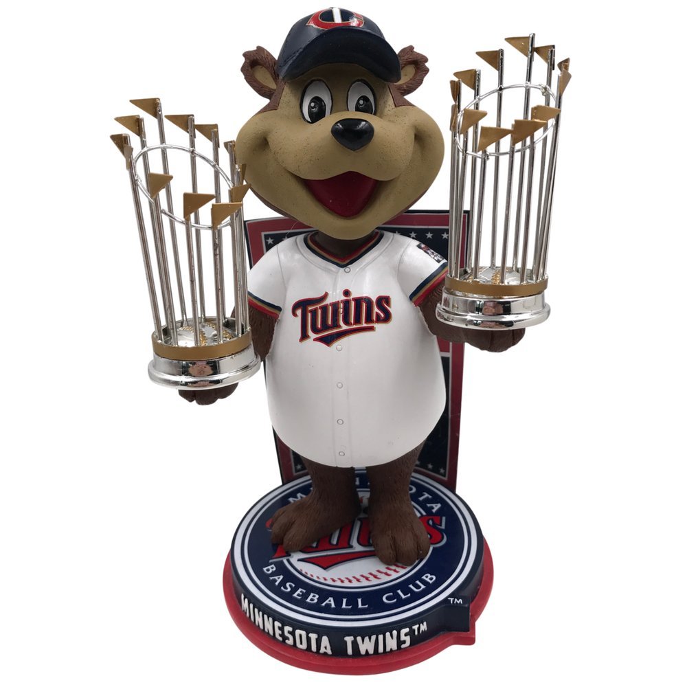 FOCO Minnesota Twins MLB World Series Champions Bobblehead - Limited Edition Numbered to 1000 - Perfect for Baseball Fans, Collectors, and Sports Memorabilia Displays