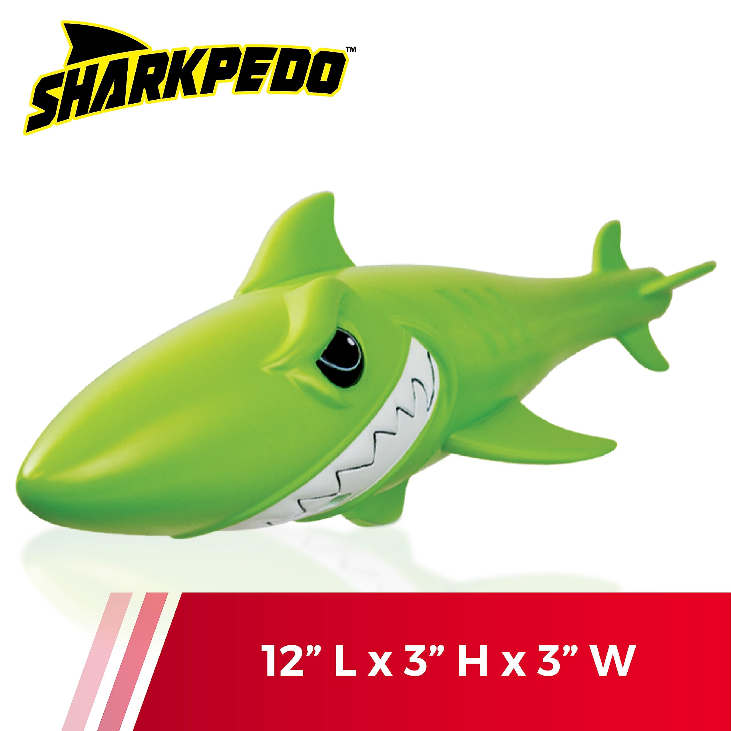 Prime Time Toys Sharkpedo Underwater Glider - Shark Diving Pool Torpedo Toy for Kids Ages 4-8 - Large Shark Pool Toys for Outdoor Swimming Fun - Perfect for Summer Pool Parties, Beach Vacations & Backyard Water Play