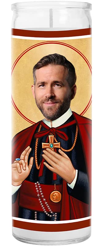 Ryan Celebrity Gift Candle - 8 Inch Saint Prayer Votive Candle in Glass - Handmade in USA - Perfect for Celebrity Gifts, Home Decor & Spiritual Rituals