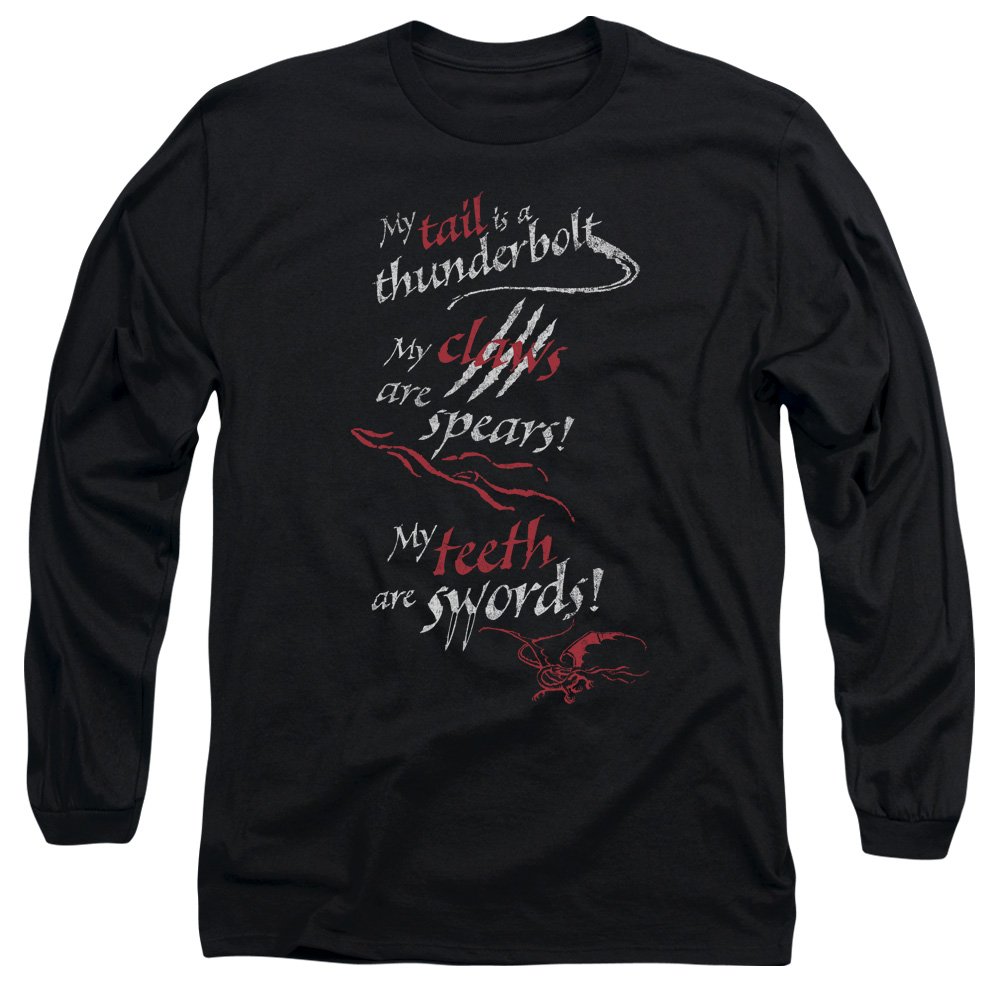 **Hobbit Themed Fantasy Costume Claws & Teeth Unisex Long-Sleeve T-Shirt for Men & Women - Perfect for Cosplay, Halloween & Lord of the Rings Fans**