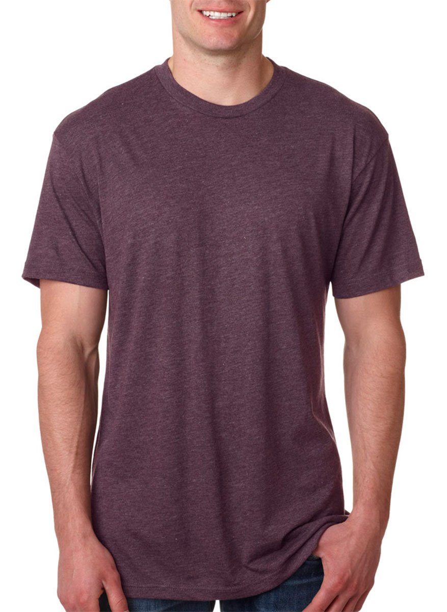 Premium Men's TriBlend Crewneck T-Shirt - Soft Vintage Purple Cotton Blend Tee, Pack of 12, Size Small | Comfortable Casual Wear for Everyday, Gym & Lounge