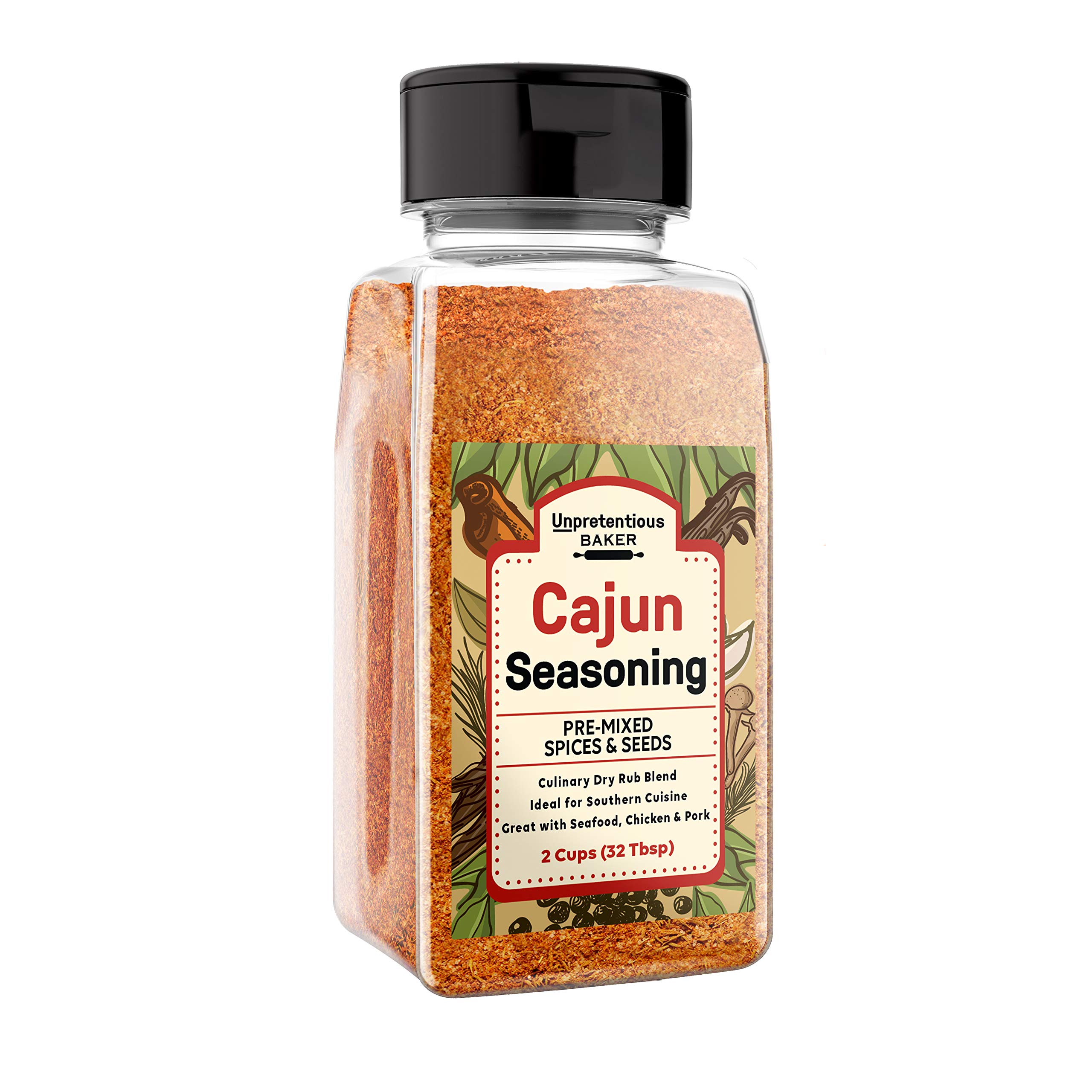 Authentic Cajun Seasoning Blend (2 Cups) - Southern Classic Spice Mix for Gumbo, Jambalaya & More | Rich Flavor, No MSG | Perfect for Grilling, BBQ & Home Cooking