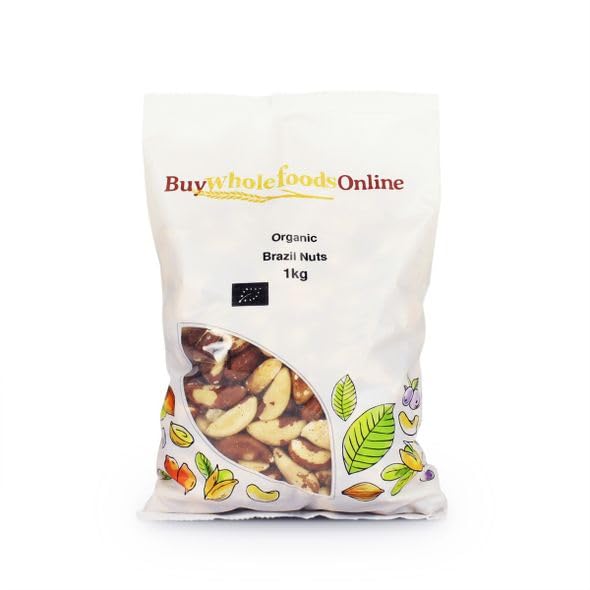 Organic Brazil Nuts 1kg (2.2lb) - Whole, Raw, Unsalted - Premium Quality, Non-GMO, Gluten-Free - Perfect for Snacking, Baking & Healthy Recipes
